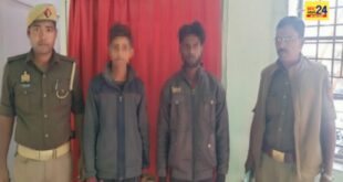 जौनपुर। पुलिस टीम ने सामान समेत चोरी के दो अभियुक्तों को किया गिरफ्तार।